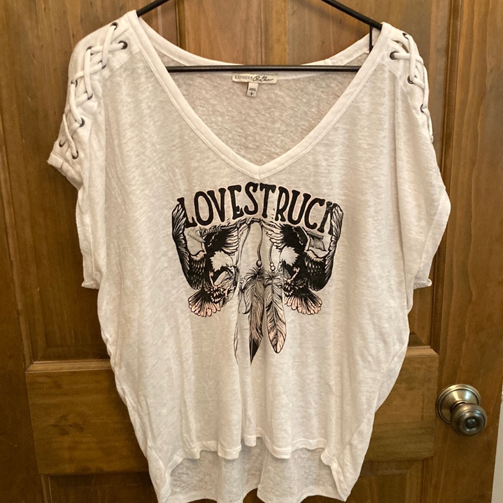 Express Large White top ‘LoveStruck’